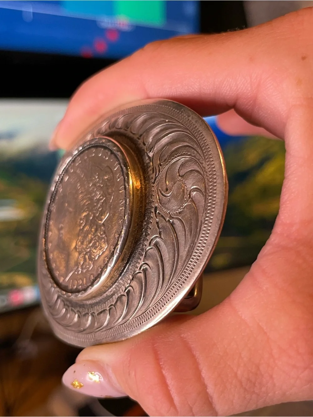 925 Sterling Silver montana oval